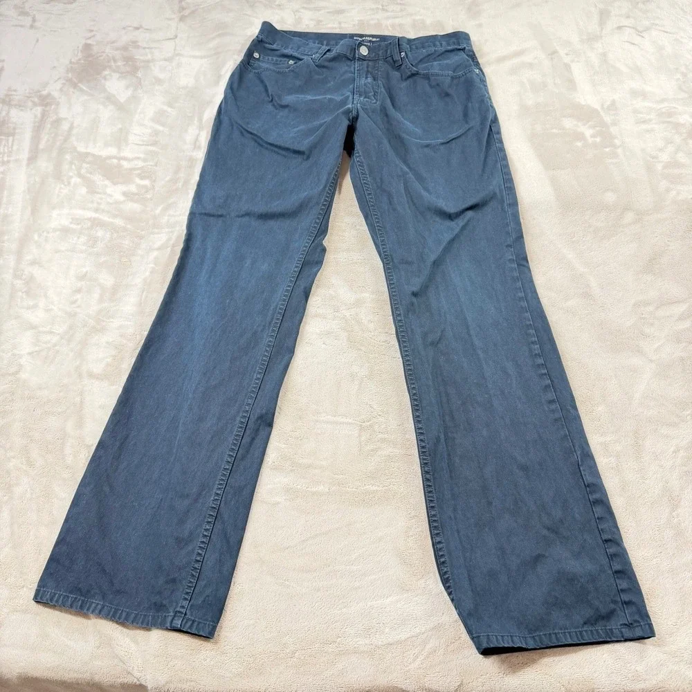 Banana Republic Corduroy Pants Mens 33x34 Navy Blue Good Straight‎ Leg Cotton